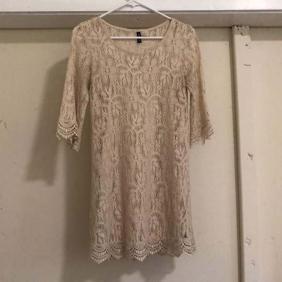 Divided Dresses & Skirts - Beige Lace Dress